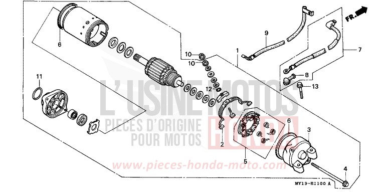 ANLASSER von Africa Twin 750 SPARKLING RED (R127A) von 1994